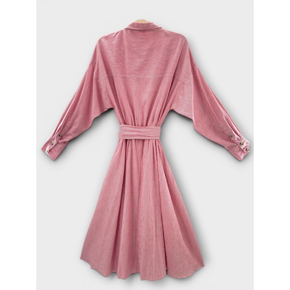 Free People Long Sleeve Tunic Shirt Dress Red Size S Old Money Picnic Americana - Picture 2 of 16
